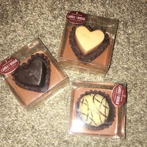 CHOCOLATE SCENTED 3 candle assorted bundle.